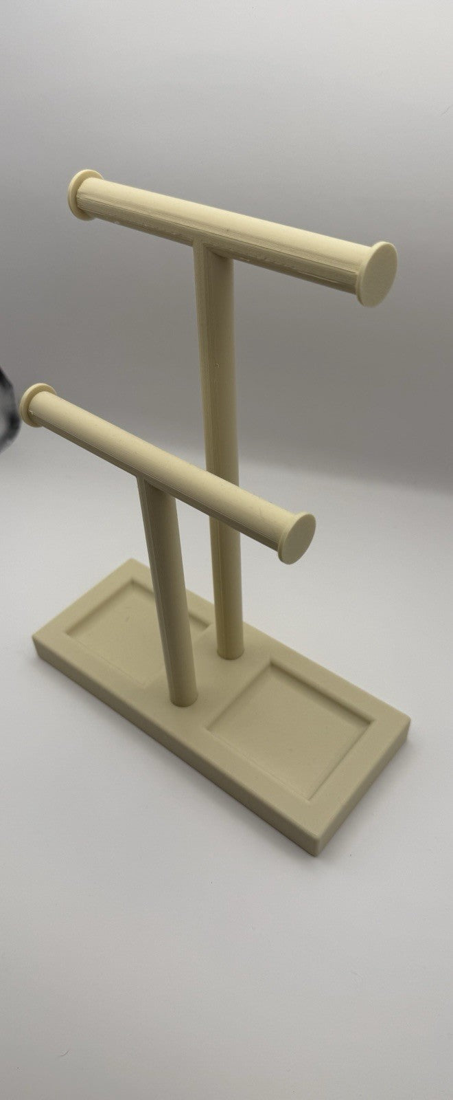 Double T-Bar Jewellery Display Stand Hanging Rack Bracelet Necklace Organiser