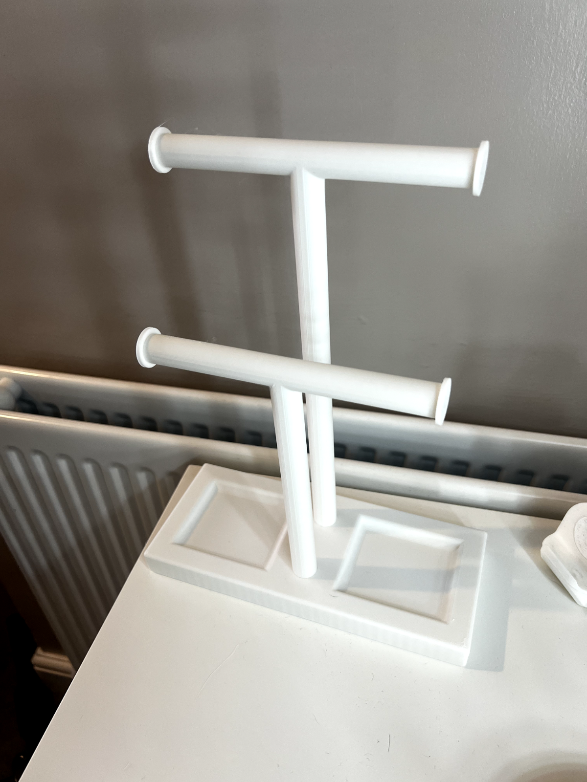 Double T-Bar Jewellery Display Stand Hanging Rack Bracelet Necklace Organiser