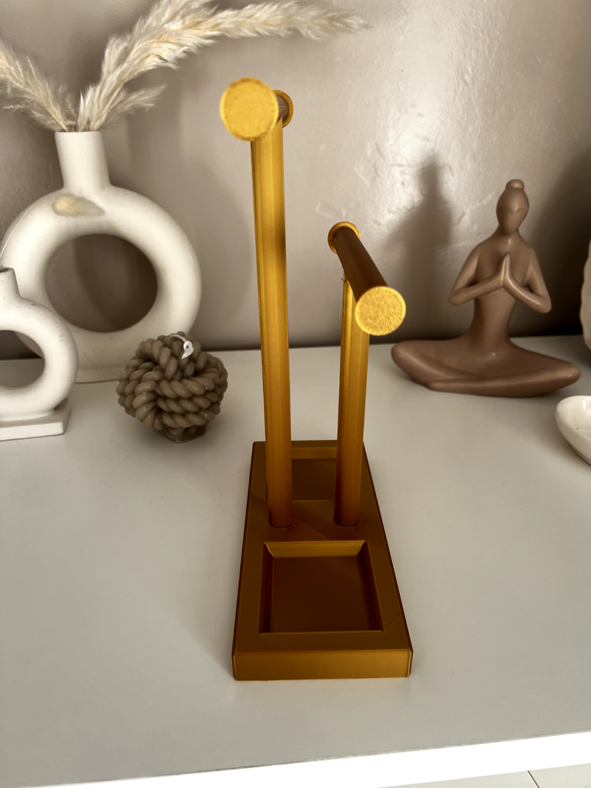 Double T-Bar Jewellery Display Stand Hanging Rack Bracelet Necklace Organiser