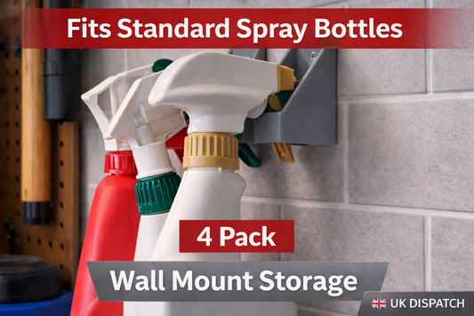 4pk Detailing Spray Bottle Storage Hook Wall Mounted Holder Hanger Any Colour