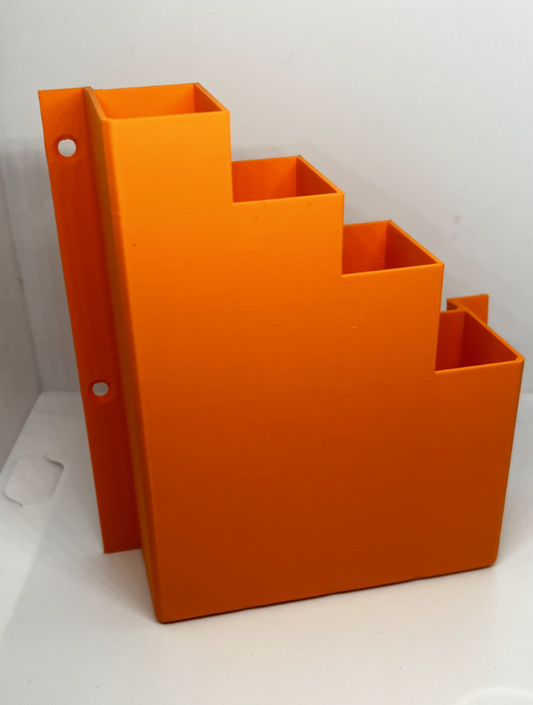 Orange Cable Tie Holder Zip Tie Storage Rack Wall Mount Organiser Container UK