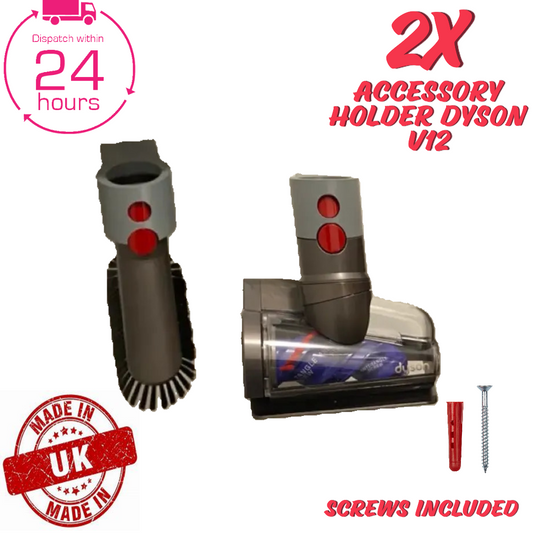 2X Holder for Dyson Accessories V12 Vacuum Wall Mount Bracket Hook Holder Clip