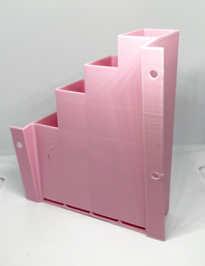 XL Extra Large Pink Cable Tie Holder Zip Tie Storage Rack Wall Mount Organiser