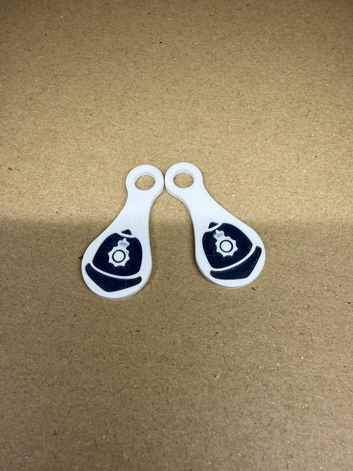 2 Police Custodian Helmet Hat Bobby Shopping Kart Trolley Token Keyring Tag Coin