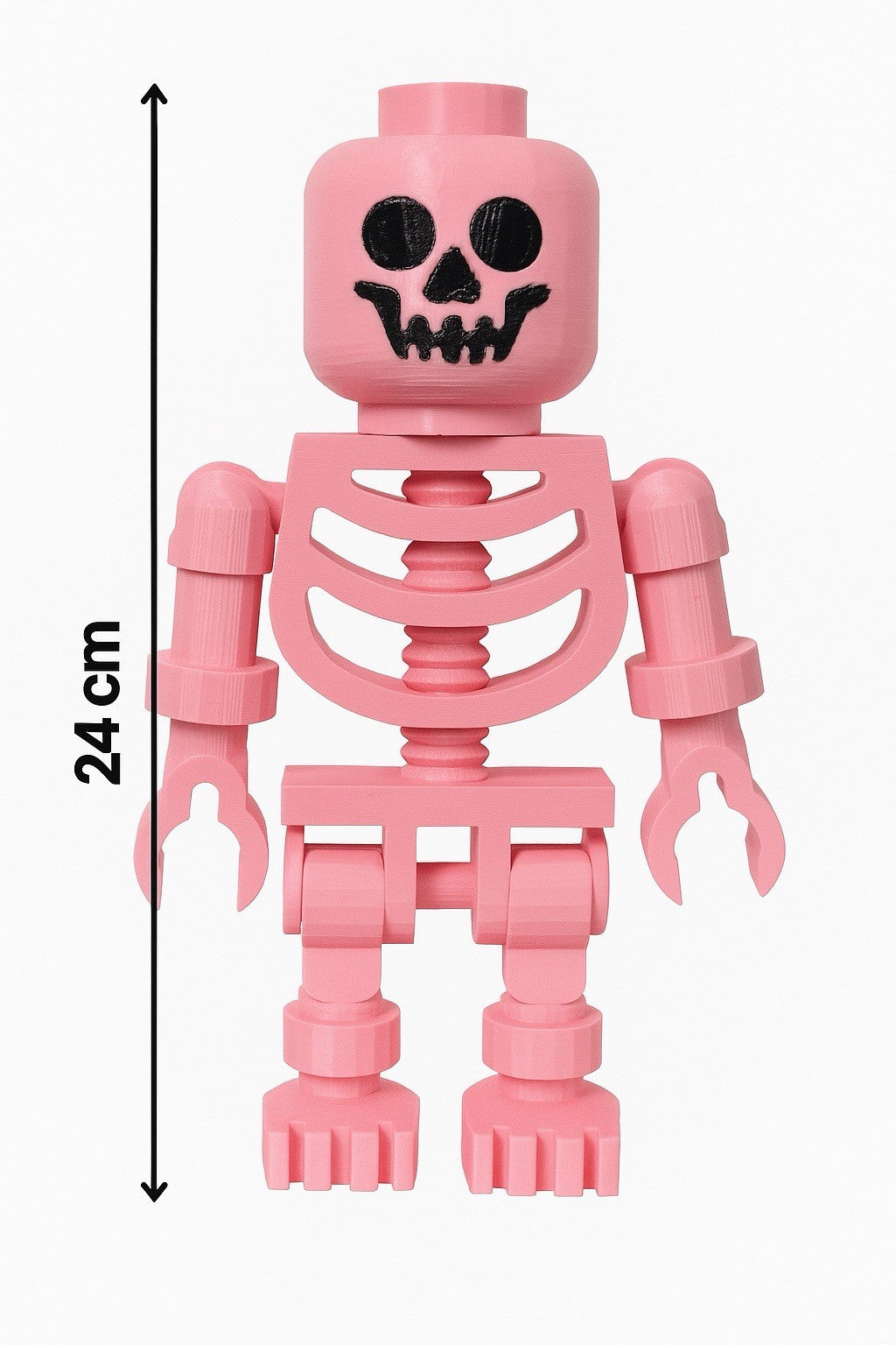 Large LEGO-Inspired Skeleton Figure 10” Tall – Halloween Decor, Display Model