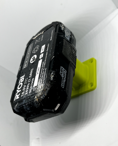 Ryobi One 18v  Battery wall mount organiser storage 2 pack green