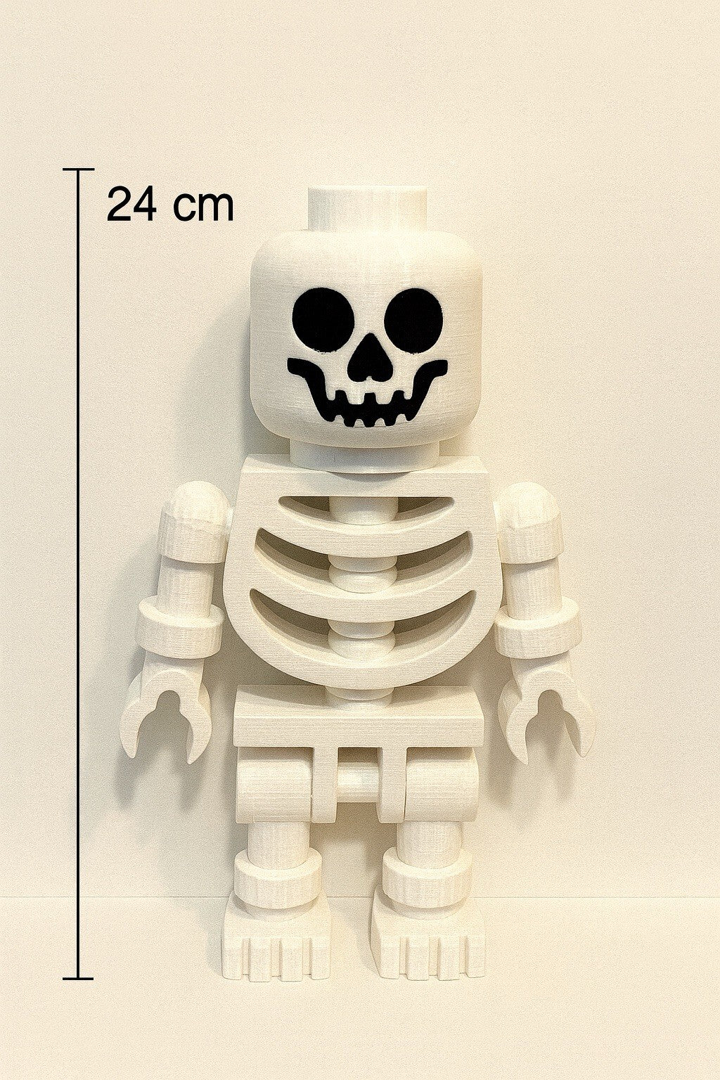 Large LEGO-Inspired Skeleton Figure 10” Tall – Halloween Decor, Display Model