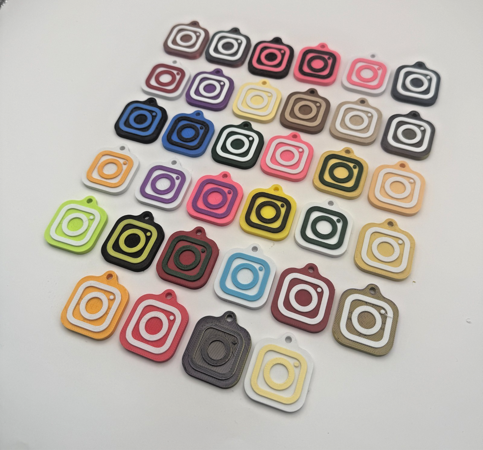 30mm NFC Tag Social Media Key Chain Key Ring Tap To Share Profile