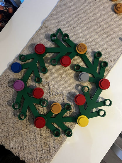 Lego Inspired Front Door Christmas Wreath Decoration Any Colour 17in Diameter