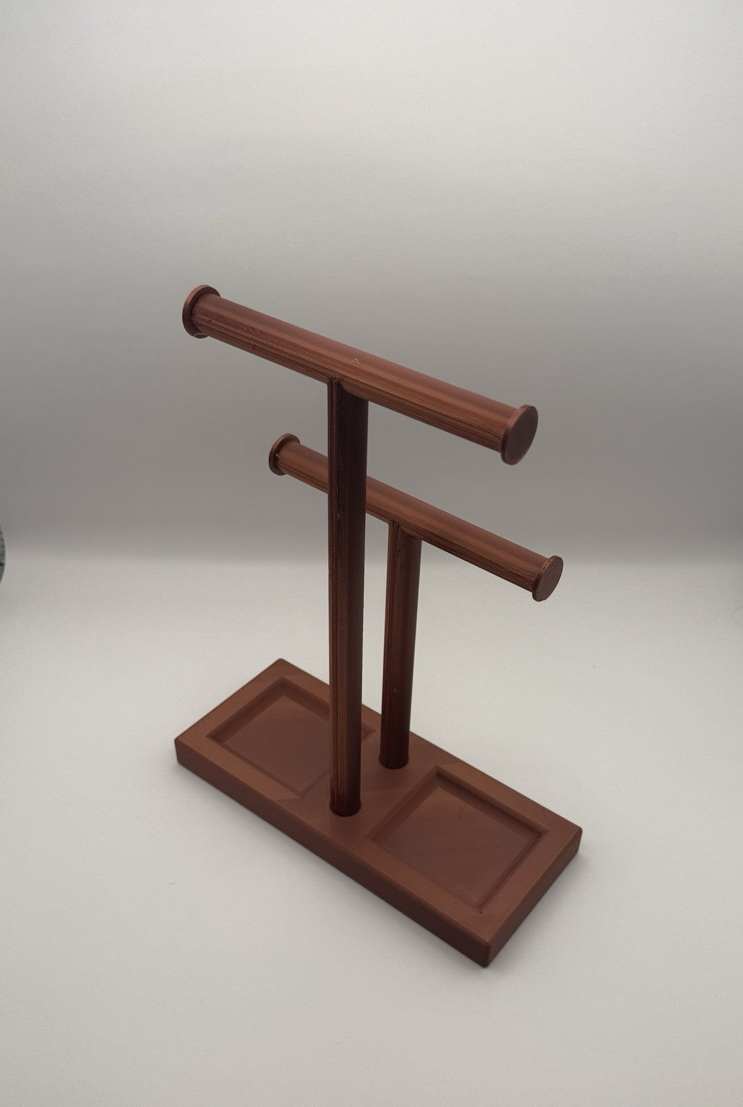 Double T-Bar Jewellery Display Stand Hanging Rack Bracelet Necklace Organiser