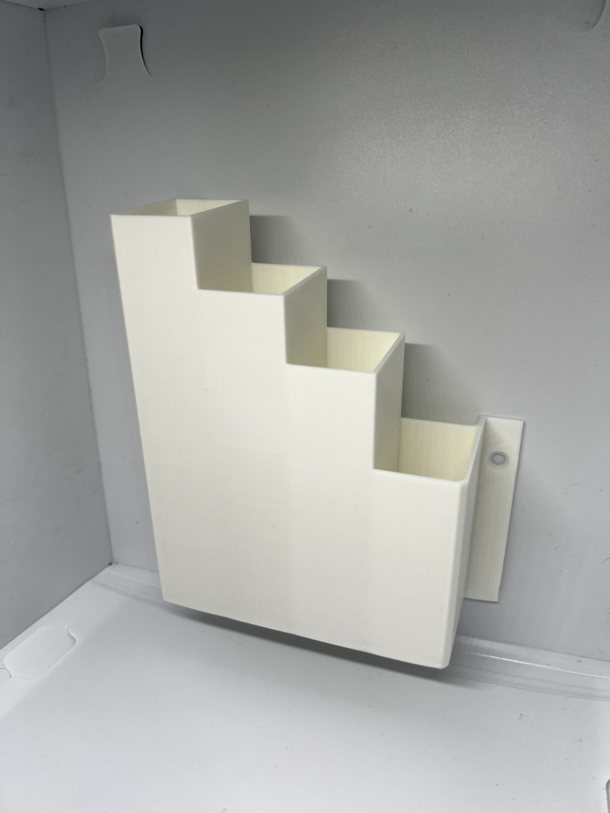 White Cable Tie Holder Zip Tie Storage Rack Wall Mount Organiser Container UK