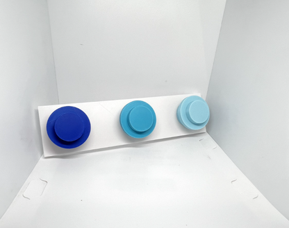 3d Printed Lego inspired Stud Wall Coat Bag Rucksack Hook Hanger Tidy Organiser