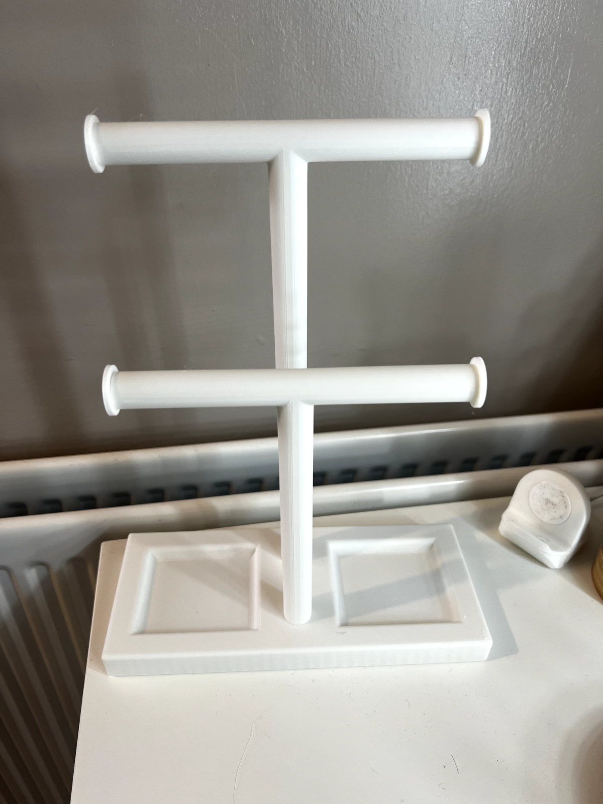 Double T-Bar Jewellery Display Stand Hanging Rack Bracelet Necklace Organiser