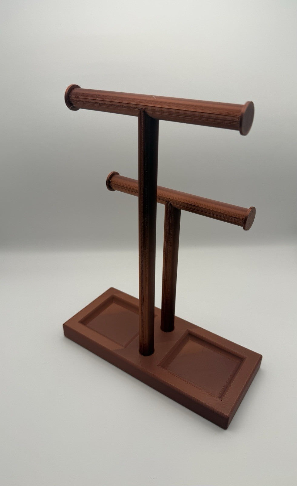 Double T-Bar Jewellery Display Stand Hanging Rack Bracelet Necklace Organiser