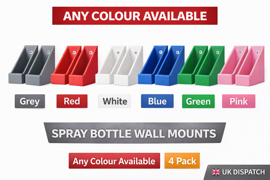 4pk Detailing Spray Bottle Storage Hook Wall Mounted Holder Hanger Any Colour
