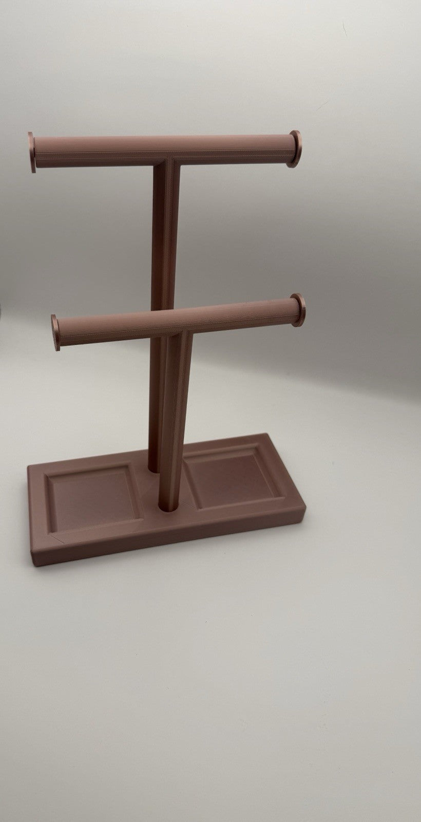 Double T-Bar Jewellery Display Stand Hanging Rack Bracelet Necklace Organiser