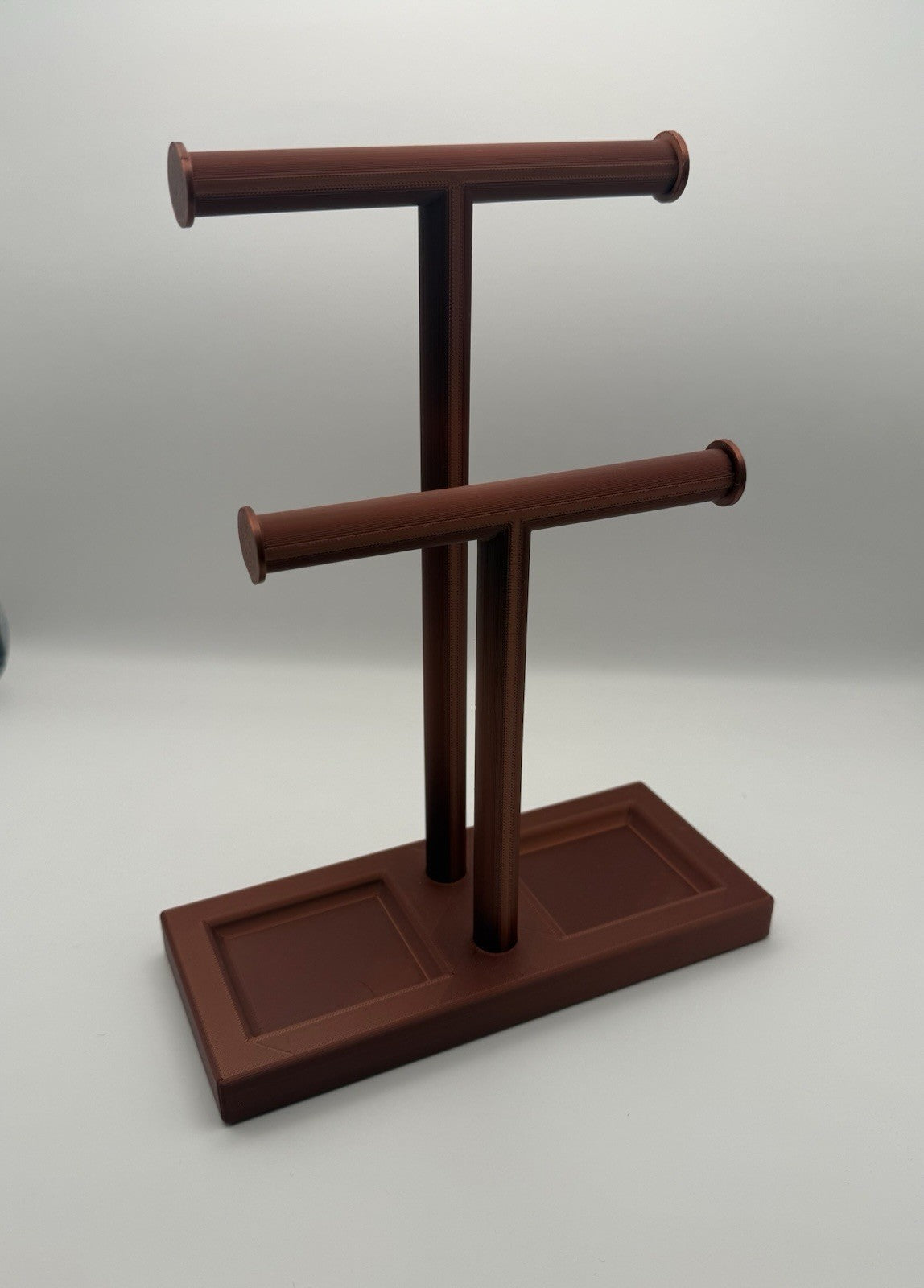 Double T-Bar Jewellery Display Stand Hanging Rack Bracelet Necklace Organiser