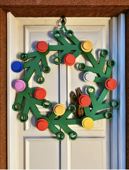 Lego Inspired Front Door Christmas Wreath Decoration Any Colour 17in Diameter