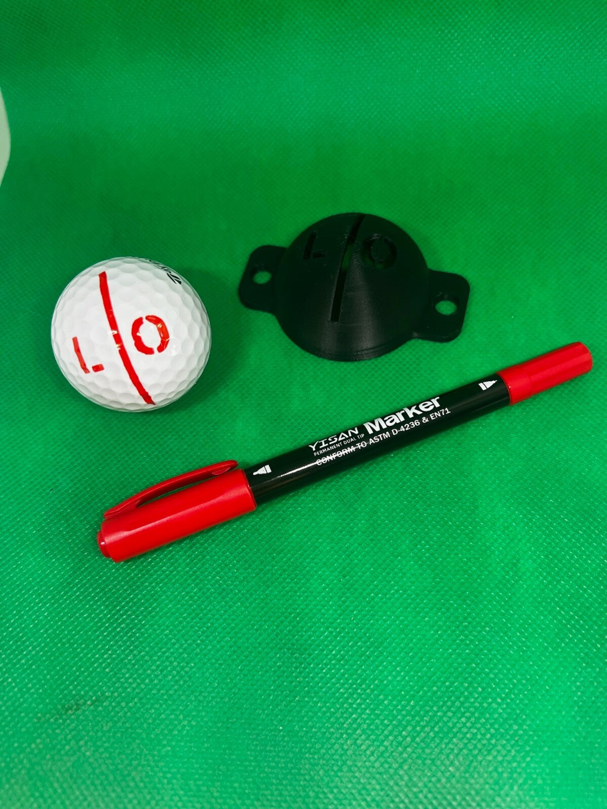 Golf Ball Stencil Line Marker Personalise with your own initials Marker Pen Inc