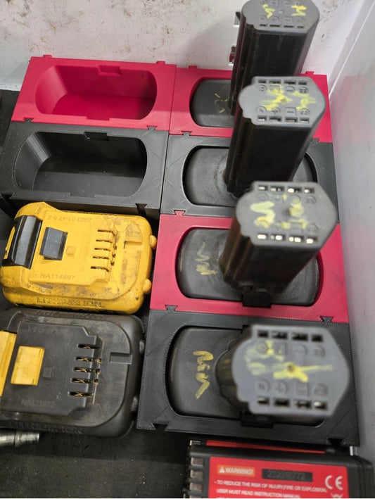 Snap On 14v Battery Holder Wall mount Draw orgainser tidy any colour