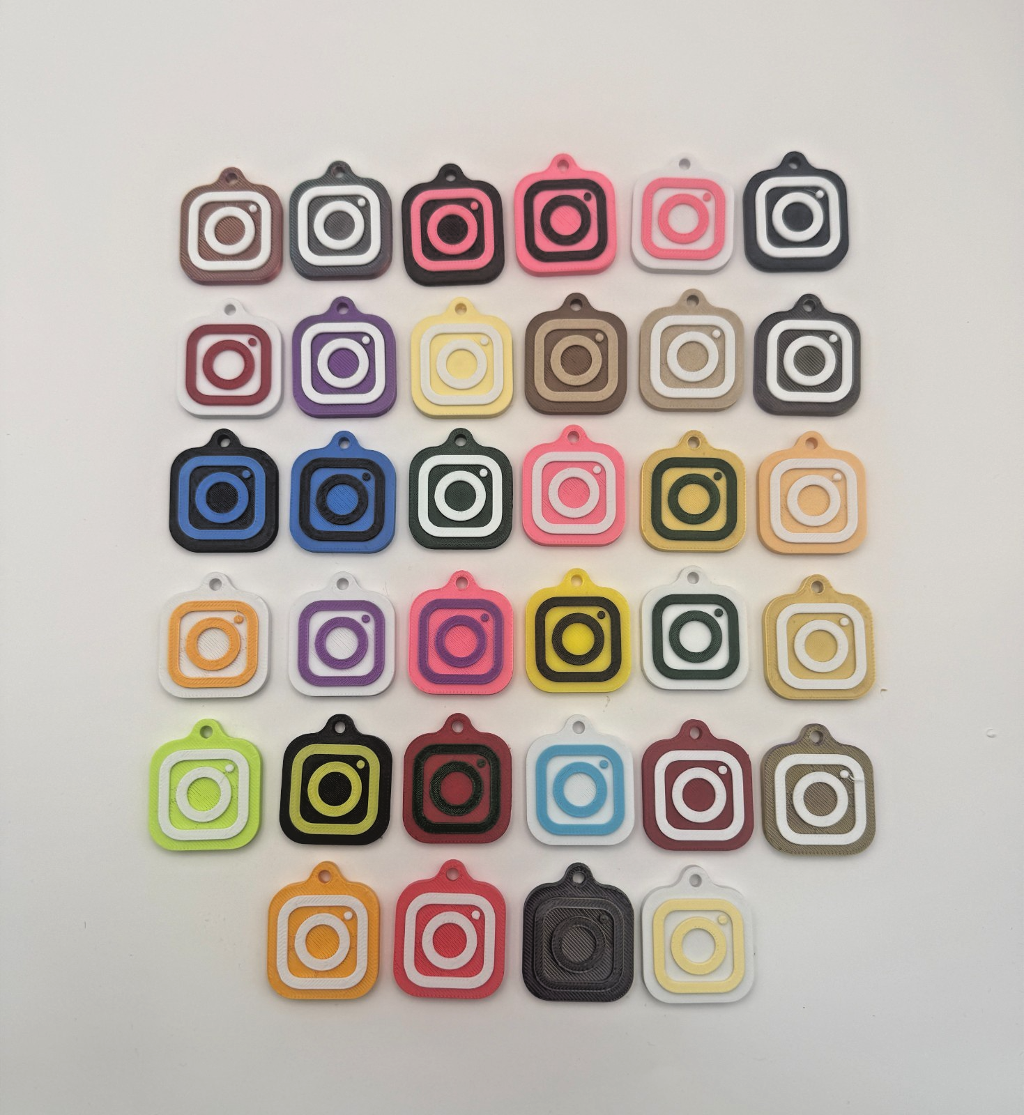 30mm NFC Tag Social Media Key Chain Key Ring Tap To Share Profile