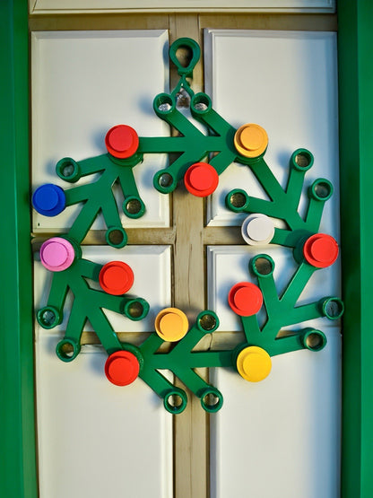 Lego Inspired Front Door Christmas Wreath Decoration Any Colour 17in Diameter