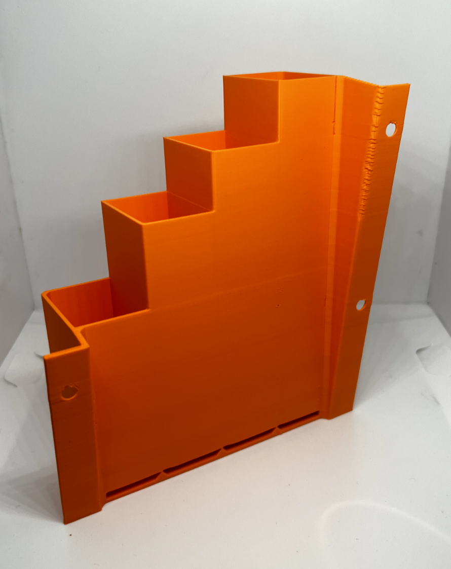 Orange Cable Tie Holder Zip Tie Storage Rack Wall Mount Organiser Container UK