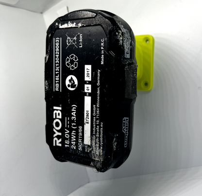 Ryobi One 18v  Battery wall mount organiser storage 2 pack green