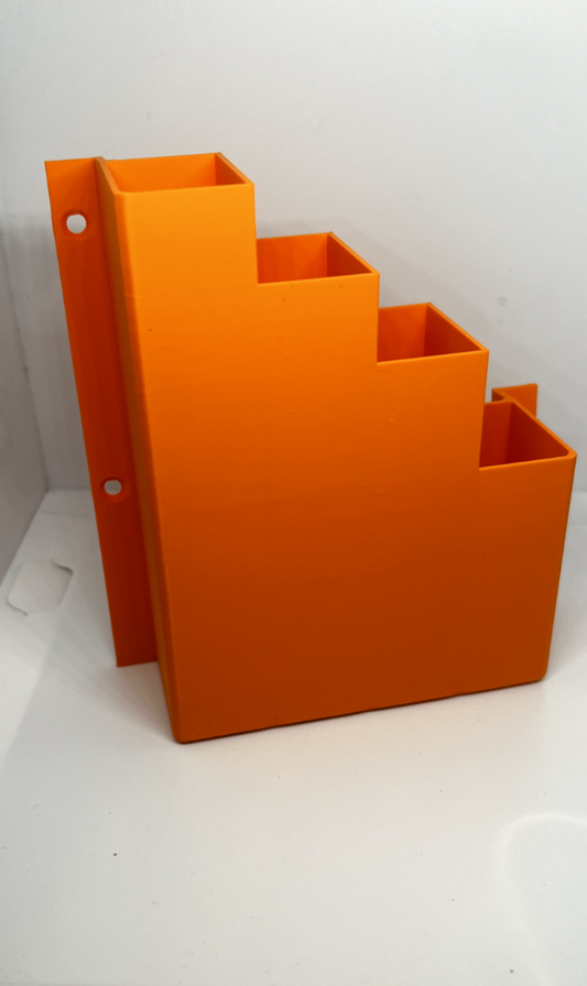 XL Extra Large Orange Cable Tie Holder Zip Tie Storage Rack Wall Mount Organiser