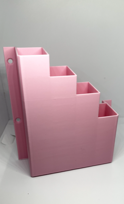 Baby Pink Cable Tie Holder Zip Tie Storage Rack Wall Mount Organiser Container