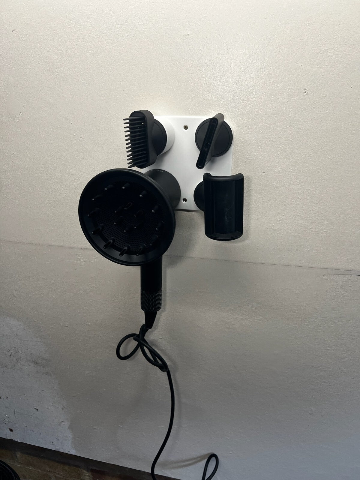 Wall Mount Bracket Stand Holder for Dyson Supersonic Hair Dryer White