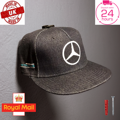 Wall Mounted Cap / Hat Display Stand mount black but any colour available