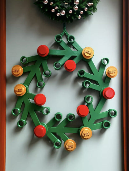 Lego Inspired Front Door Christmas Wreath Decoration Any Colour 17in Diameter