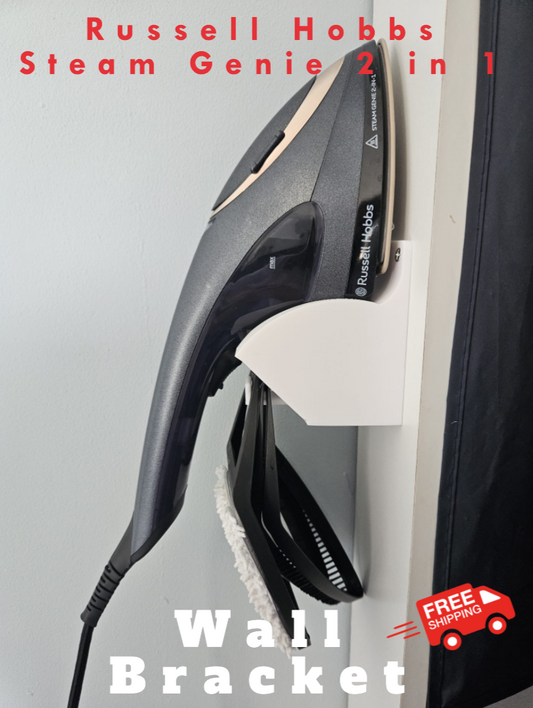 Wall mount bracket for Russell Hobbs Steam Genie 2 in 1 iron clothers steamer