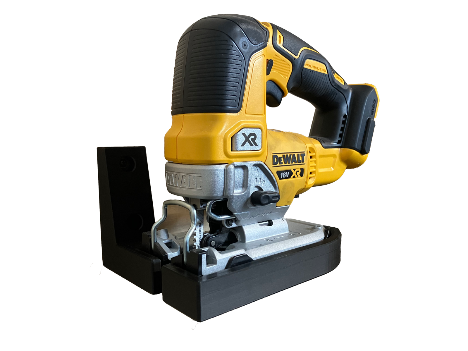 dewal DCS334N-XJ Cordless brushless jigsaw wall mount organised holder bracket