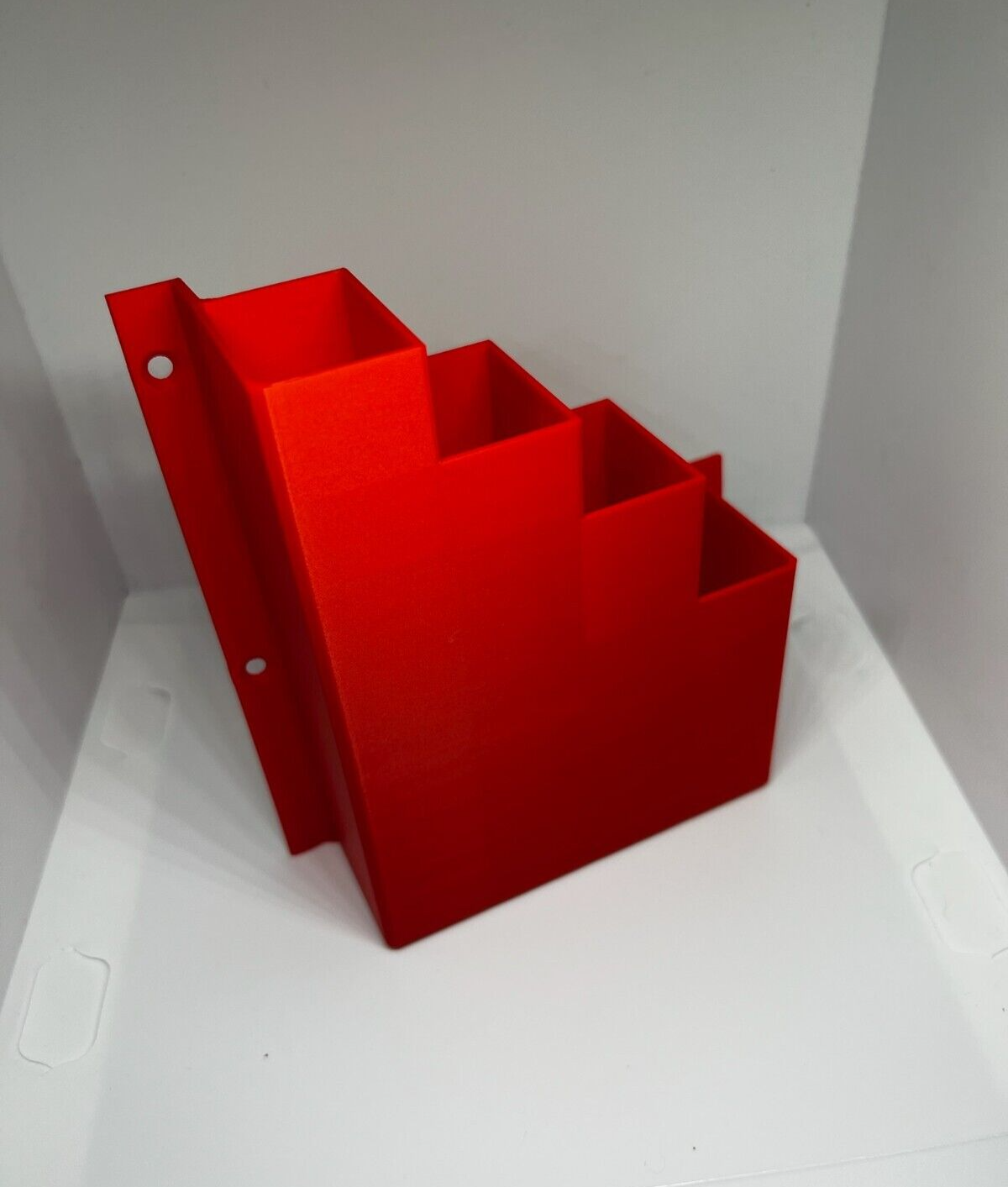 Red Cable Tie Holder Zip Tie Storage Rack Wall Mount Organiser Container UK