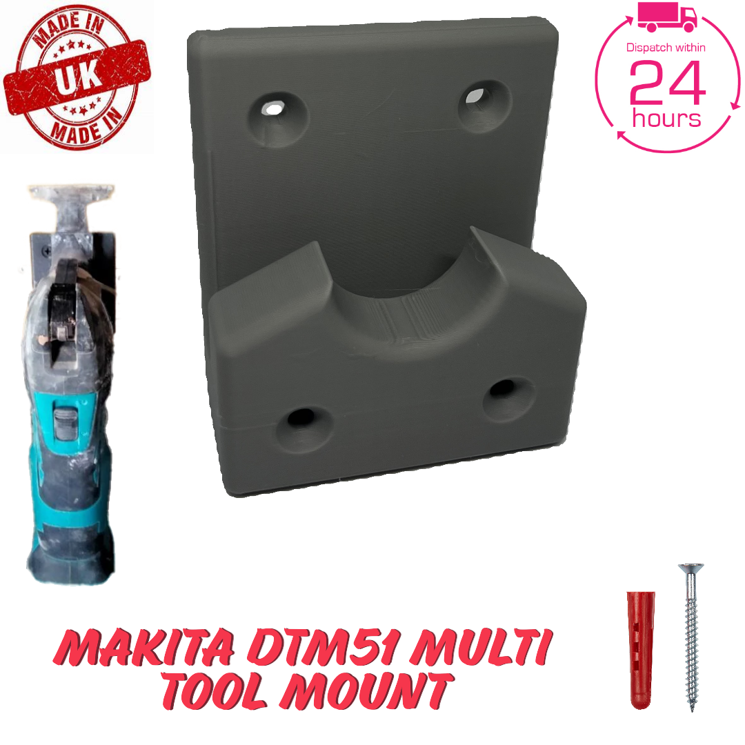 Wall Mount Holder for Makita DTM51Z 18V LXT Li-ion Multi-tool ANY COLOUR