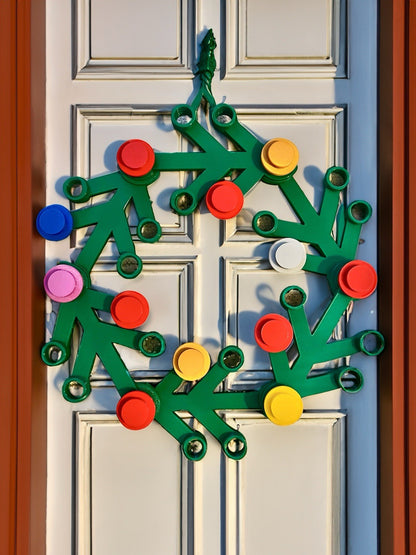 Lego Inspired Front Door Christmas Wreath Decoration Any Colour 17in Diameter