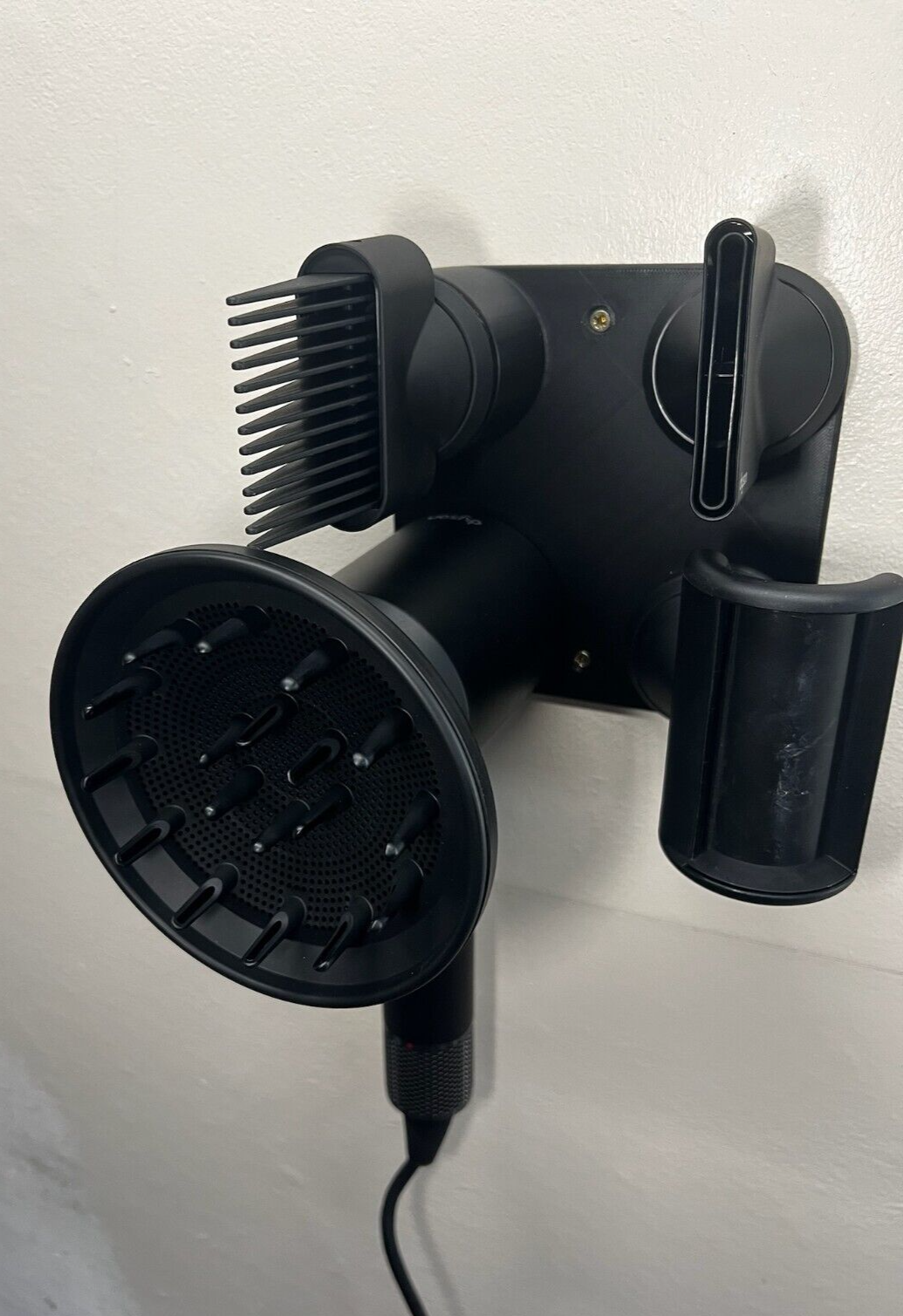 Wall Mount Bracket Stand Holder for Dyson Supersonic Hair Dryer Black