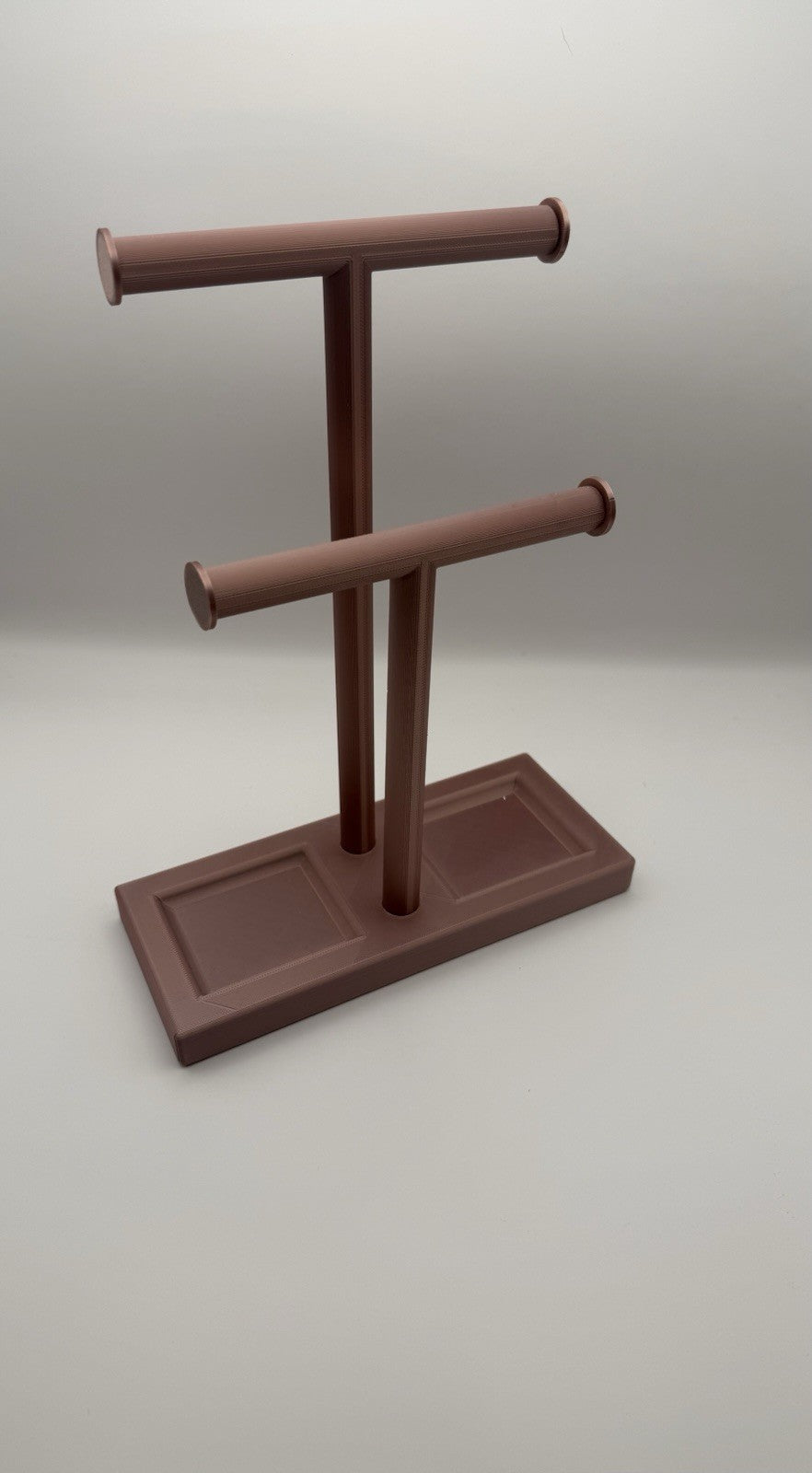 Double T-Bar Jewellery Display Stand Hanging Rack Bracelet Necklace Organiser