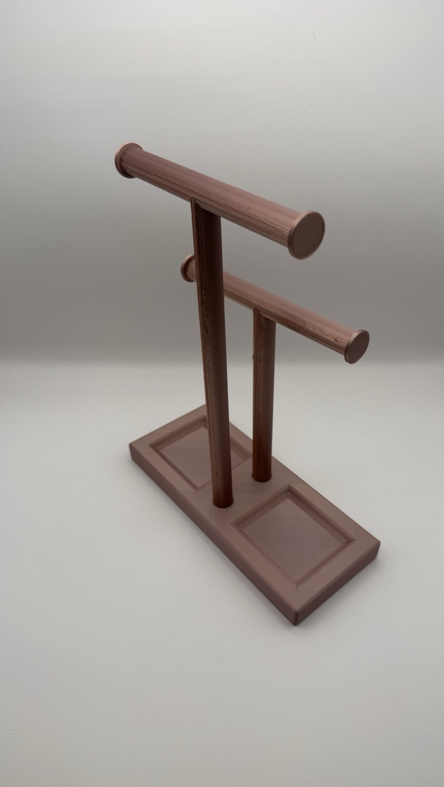 Double T-Bar Jewellery Display Stand Hanging Rack Bracelet Necklace Organiser