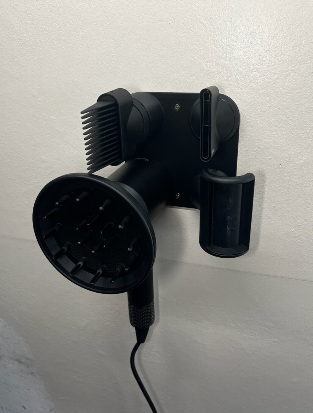 Wall Mount Bracket Stand Holder for Dyson Supersonic Hair Dryer Black