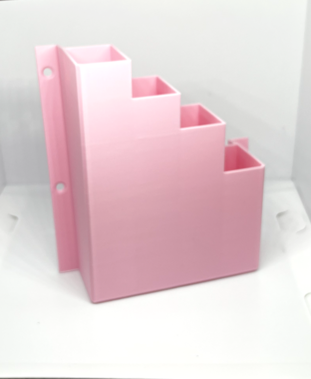 Baby Pink Cable Tie Holder Zip Tie Storage Rack Wall Mount Organiser Container