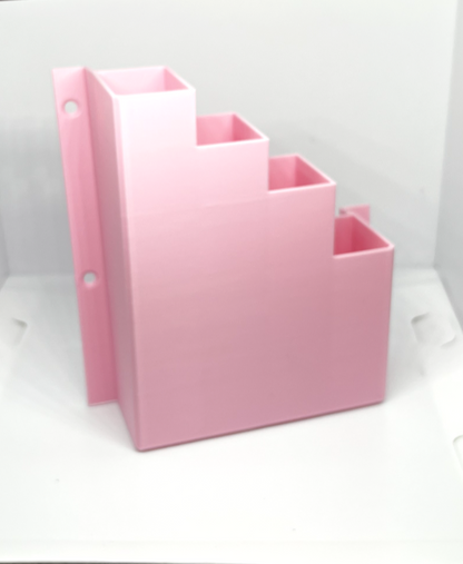 Baby Pink Cable Tie Holder Zip Tie Storage Rack Wall Mount Organiser Container