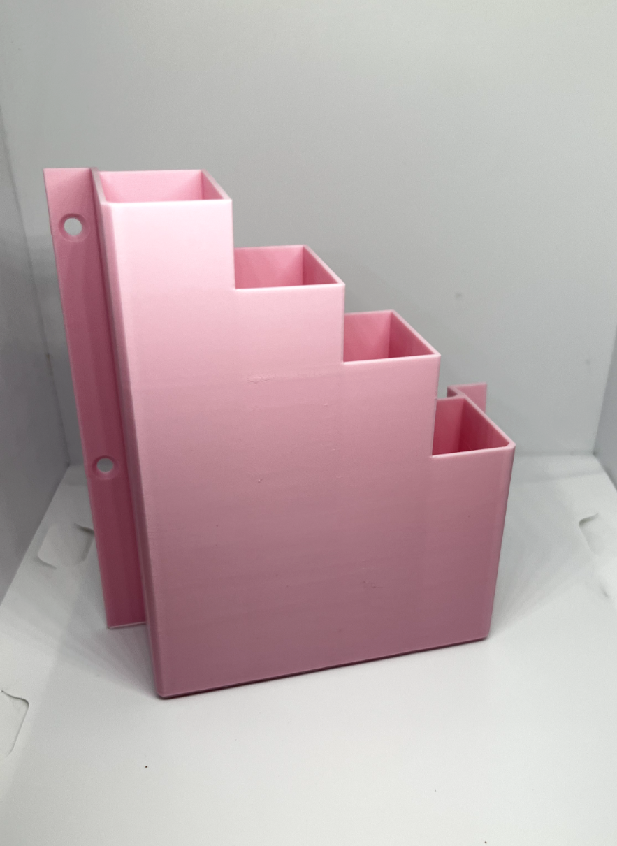 XL Extra Large Pink Cable Tie Holder Zip Tie Storage Rack Wall Mount Organiser