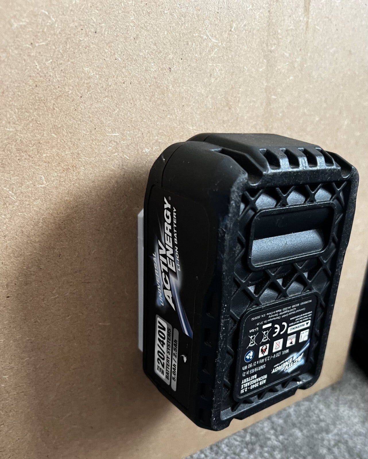 Aldi Activ Energy 20V & 40v Wall Tool Drill Battery Mount Holder bracket dock