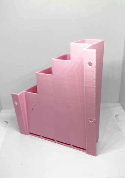 Baby Pink Cable Tie Holder Zip Tie Storage Rack Wall Mount Organiser Container