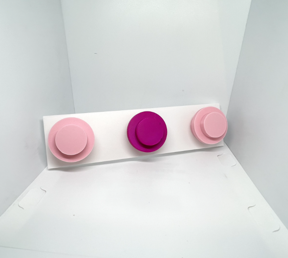 3d Printed Lego inspired Stud Wall Coat Bag Rucksack Hook Hanger Tidy Organiser