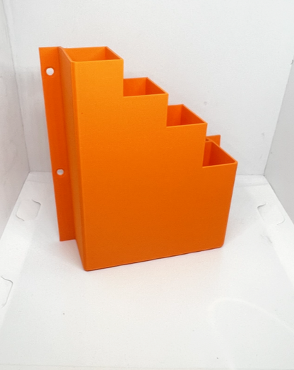 Orange Cable Tie Holder Zip Tie Storage Rack Wall Mount Organiser Container UK